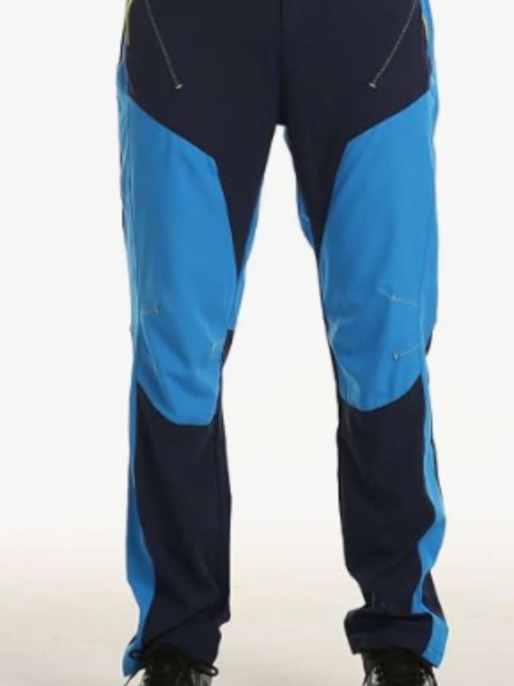 Nuckily Men’s Blue Colorblock Windproof Hiking Pants Trousers - Size L (fits M)